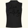 Women's high neck crop vest Thumbnail