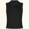 Women's high neck crop vest Thumbnail