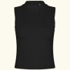 Women's high neck crop vest Thumbnail