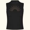 Women's high neck crop vest Thumbnail